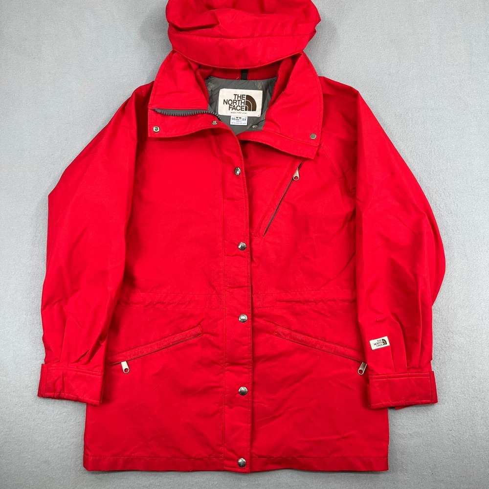 The North Face Vintage Gore-Tex Mountain Parka Jacket Red Womens Medium USA Made